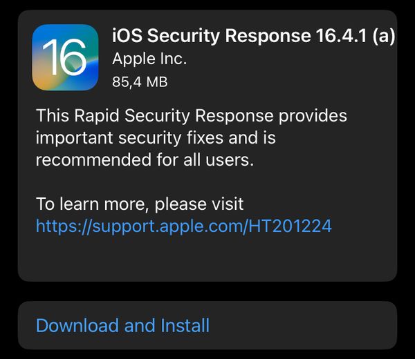 iOS security update - Apple Issues 'Rapid Security Response' Patches for iPhones and Macs