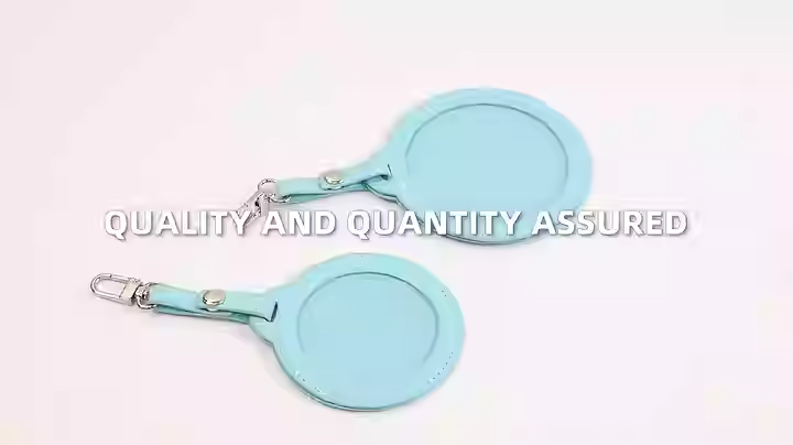 Keywords:
AirTag on luggage - Ready Personalized Round Luggage Bag Tag PU Coin Purse Change ...