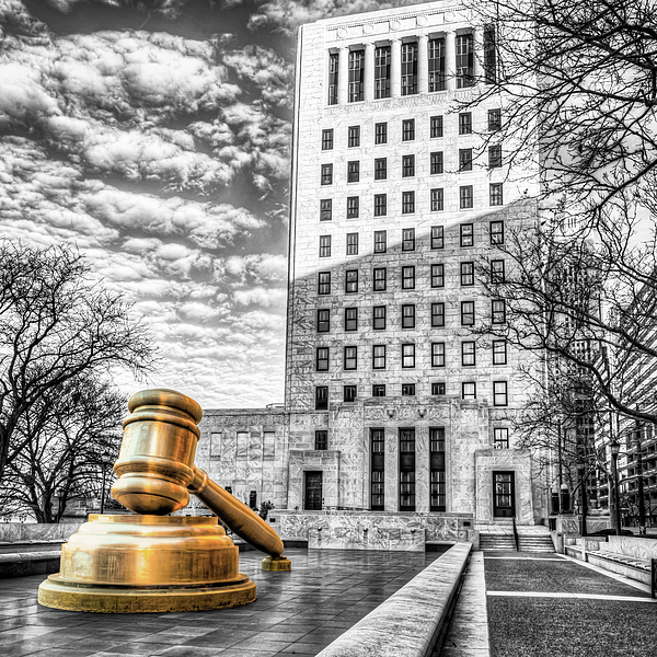 gavel and iPhone - Golden Gavel At The Ohio Supreme Courthouse - Selective Color ...