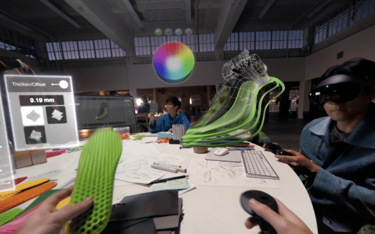 Designer wearing VR headset sketching with stylus - Meta Quest Pro - Gravity Sketch