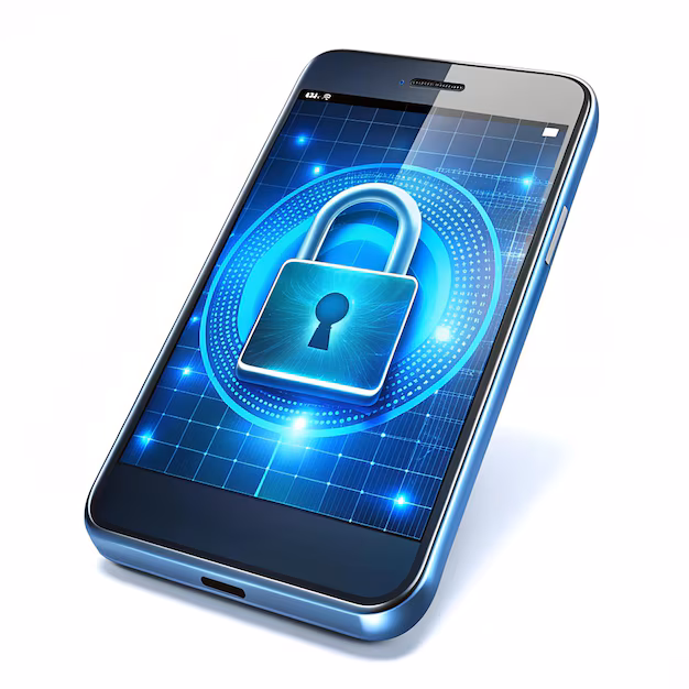 padlock on smartphone screen - Unique realistic personal data security smartphone screen lock 3d ...