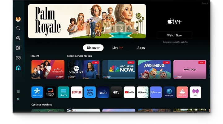 Apple TV+ on television screen - Smart TV | Apple TV app & AirPlay | Samsung Africa