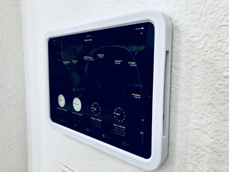 wall mounted iPad Pro - Tablet Wall Mount for iPad Pro 10.5 (2017) W/ Lighting Cable ...